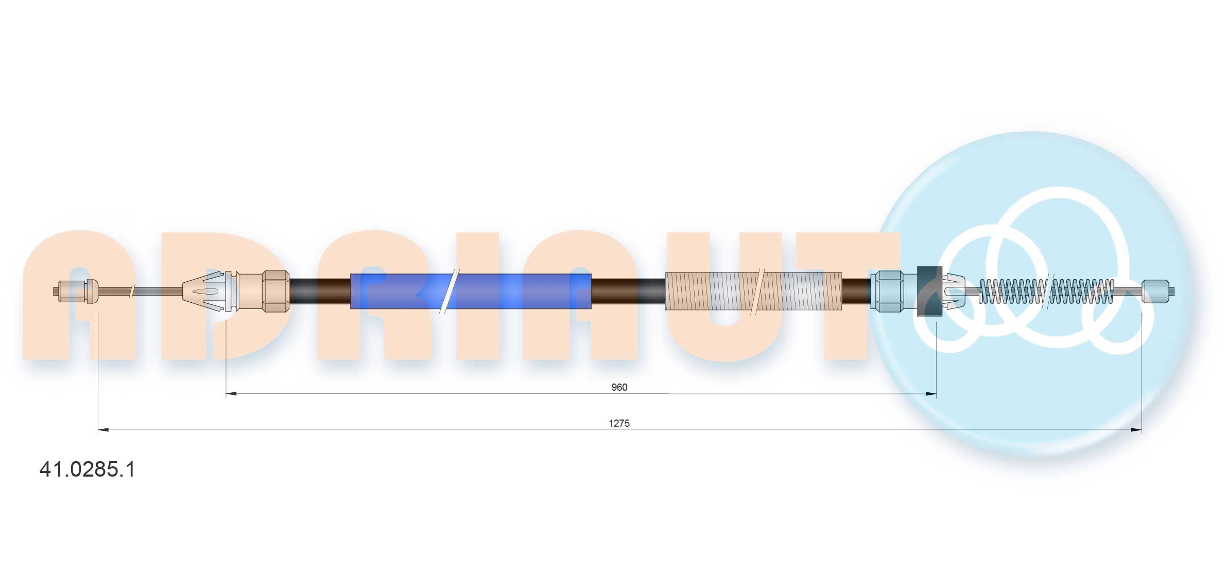 Trosas, stovėjimo stabdys ADRIAUTO 41.0285.1