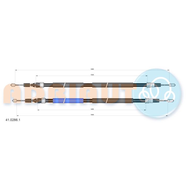 Trosas, stovėjimo stabdys ADRIAUTO 41.0286.1