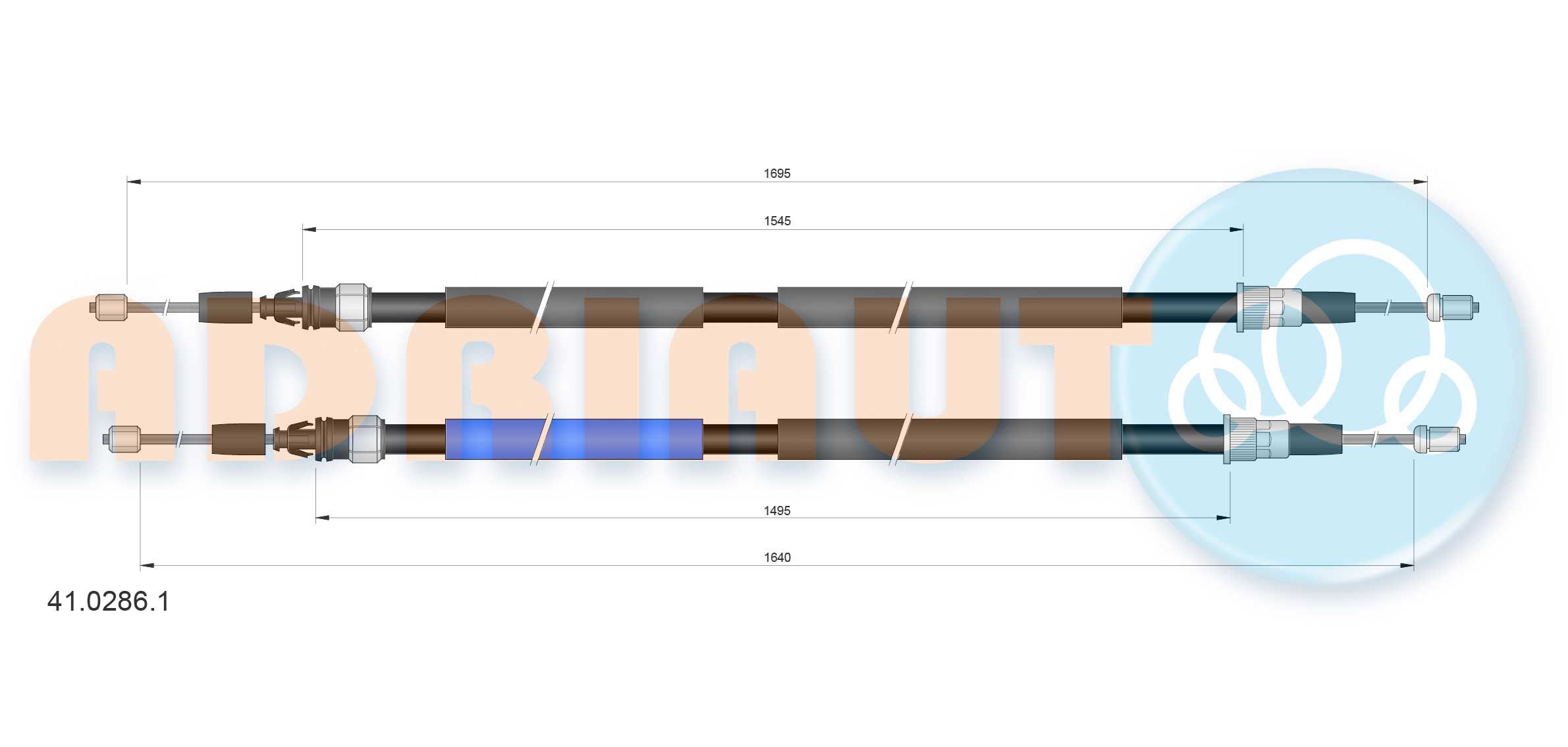 Trosas, stovėjimo stabdys ADRIAUTO 41.0286.1