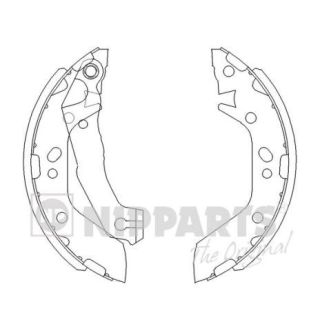 Stabdžių trinkelių komplektas NIPPARTS J3500516