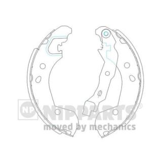 Stabdžių trinkelių komplektas NIPPARTS J3501055