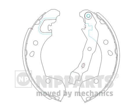 Stabdžių trinkelių komplektas NIPPARTS J3501055