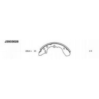 Stabdžių trinkelių komplektas NIPPARTS J3503028