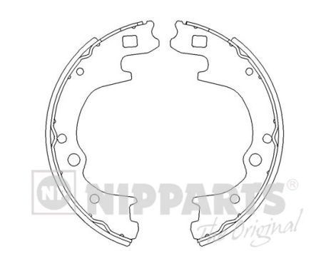 Stabdžių trinkelių komplektas NIPPARTS J3503034