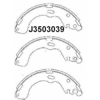 Stabdžių trinkelių komplektas NIPPARTS J3503039