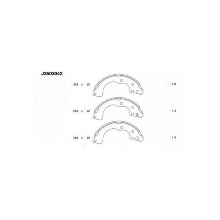 Stabdžių trinkelių komplektas NIPPARTS J3503042