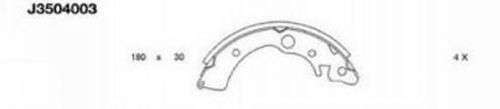 Stabdžių trinkelių komplektas NIPPARTS J3504003