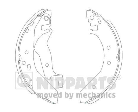 Stabdžių trinkelių komplektas NIPPARTS J3504015