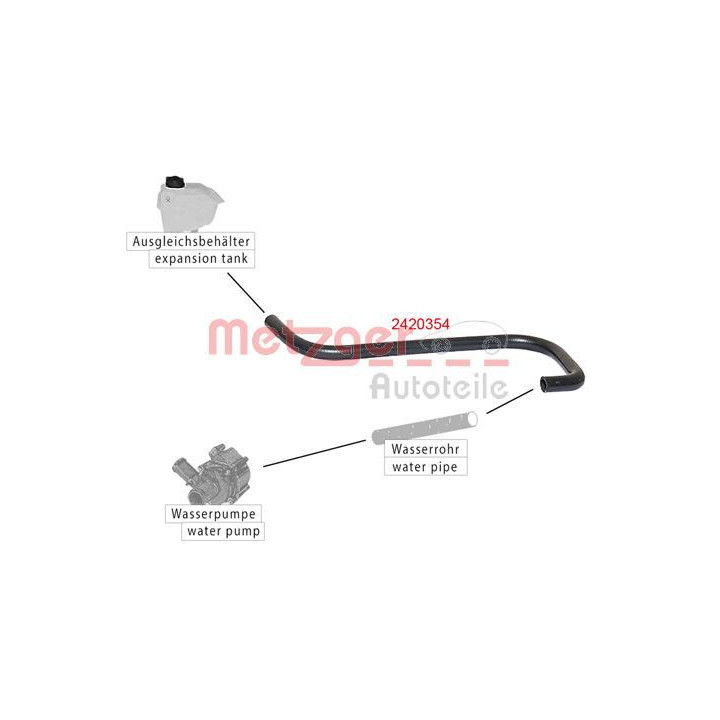 žarna, šilumokaitis (šildymas) METZGER 2420354