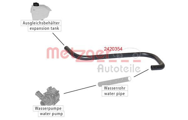 žarna, šilumokaitis (šildymas) METZGER 2420354