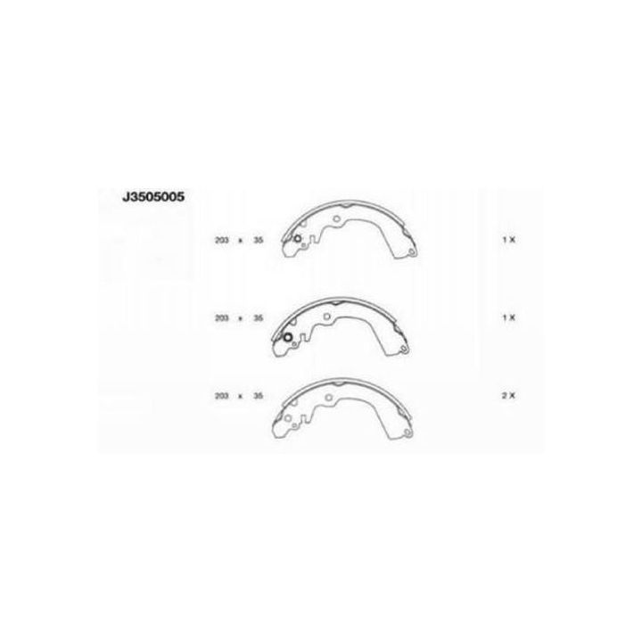 Stabdžių trinkelių komplektas NIPPARTS J3505005