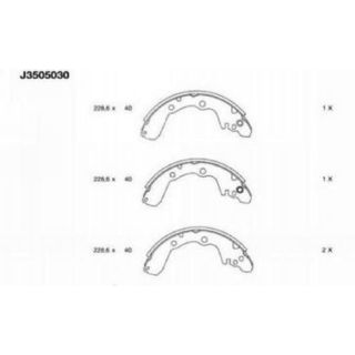 Stabdžių trinkelių komplektas NIPPARTS J3505030
