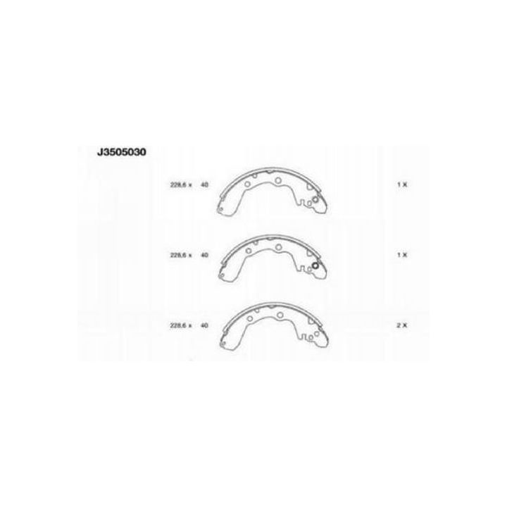 Stabdžių trinkelių komplektas NIPPARTS J3505030