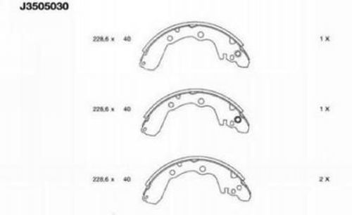 Stabdžių trinkelių komplektas NIPPARTS J3505030