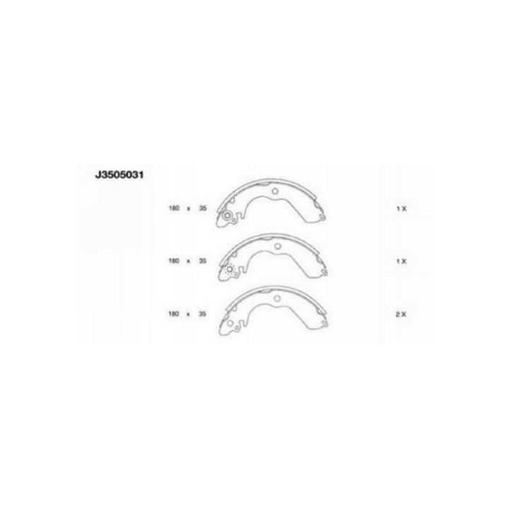 Stabdžių trinkelių komplektas NIPPARTS J3505031