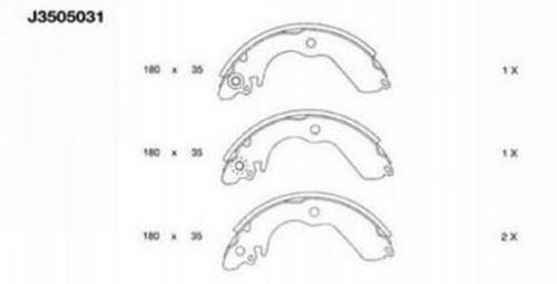 Stabdžių trinkelių komplektas NIPPARTS J3505031