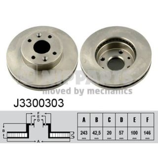 Stabdžių diskas NIPPARTS J3300303