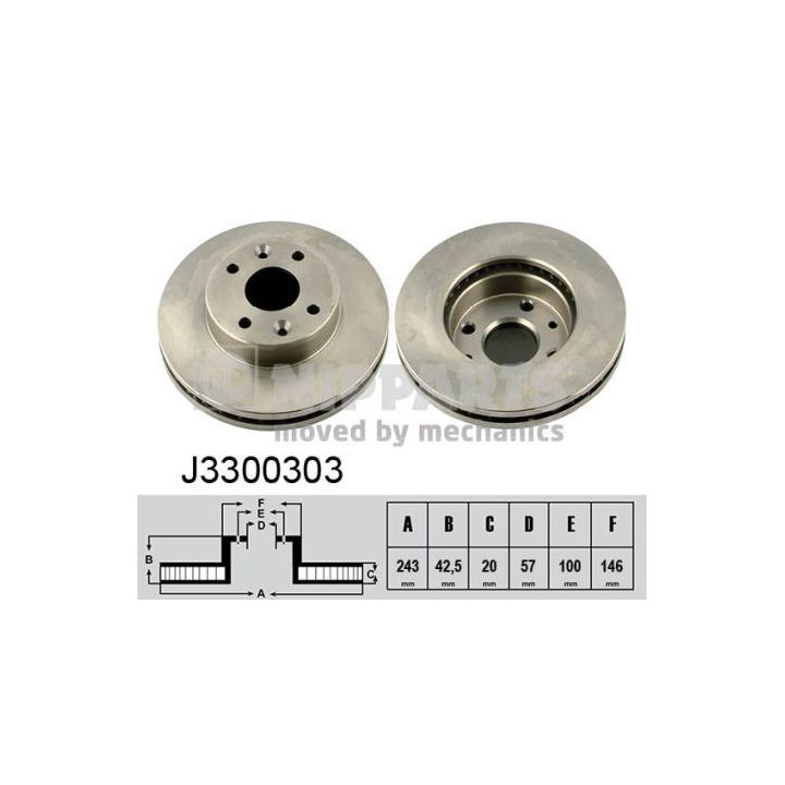 Stabdžių diskas NIPPARTS J3300303