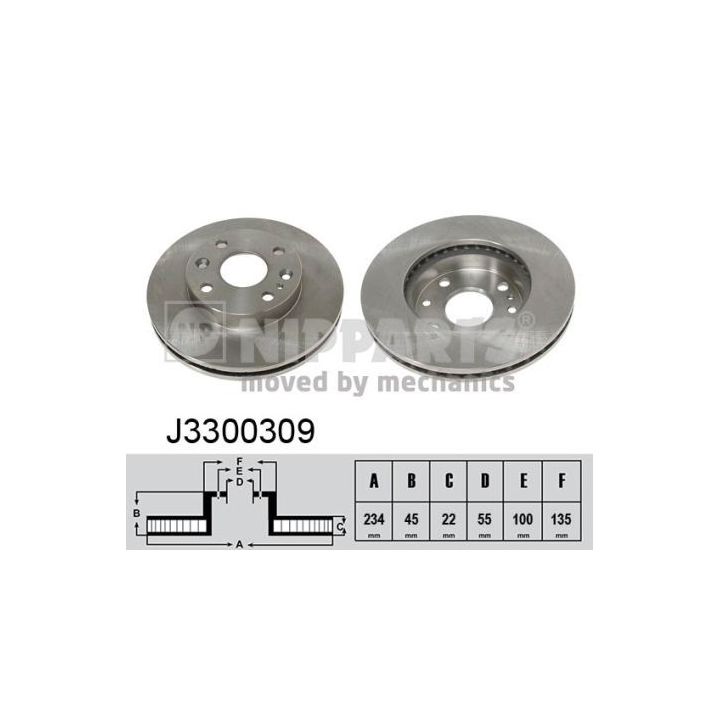 Stabdžių diskas NIPPARTS J3300309