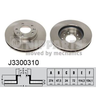 Stabdžių diskas NIPPARTS J3300310