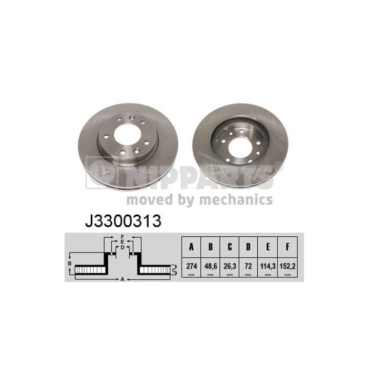 Stabdžių diskas NIPPARTS J3300313
