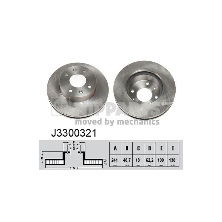 Stabdžių diskas NIPPARTS J3300321