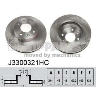 Stabdžių diskas NIPPARTS J3300321HC