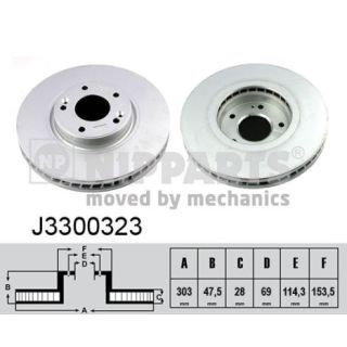 Stabdžių diskas NIPPARTS J3300323