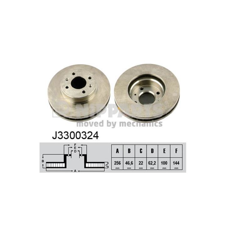 Stabdžių diskas NIPPARTS J3300324