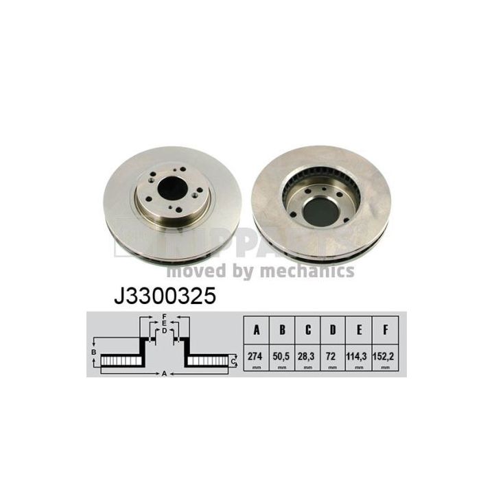 Stabdžių diskas NIPPARTS J3300325