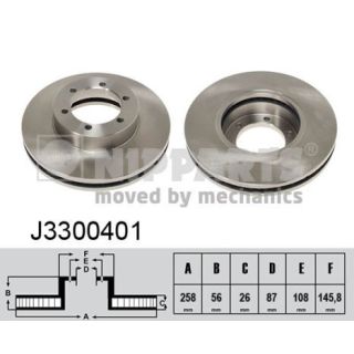 Stabdžių diskas NIPPARTS J3300401