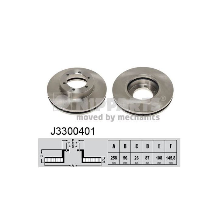 Stabdžių diskas NIPPARTS J3300401
