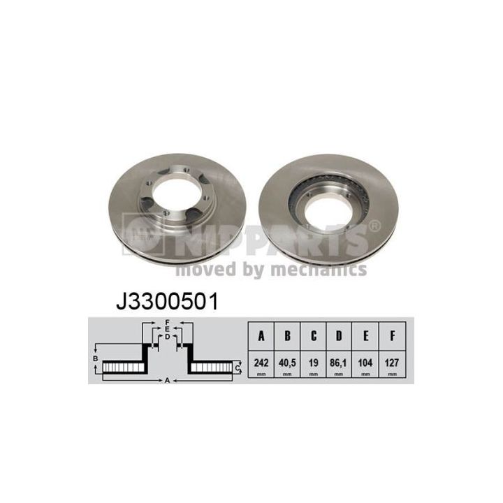 Stabdžių diskas NIPPARTS J3300501