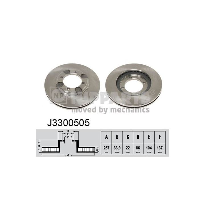 Stabdžių diskas NIPPARTS J3300505