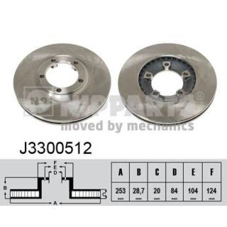 Stabdžių diskas NIPPARTS J3300512