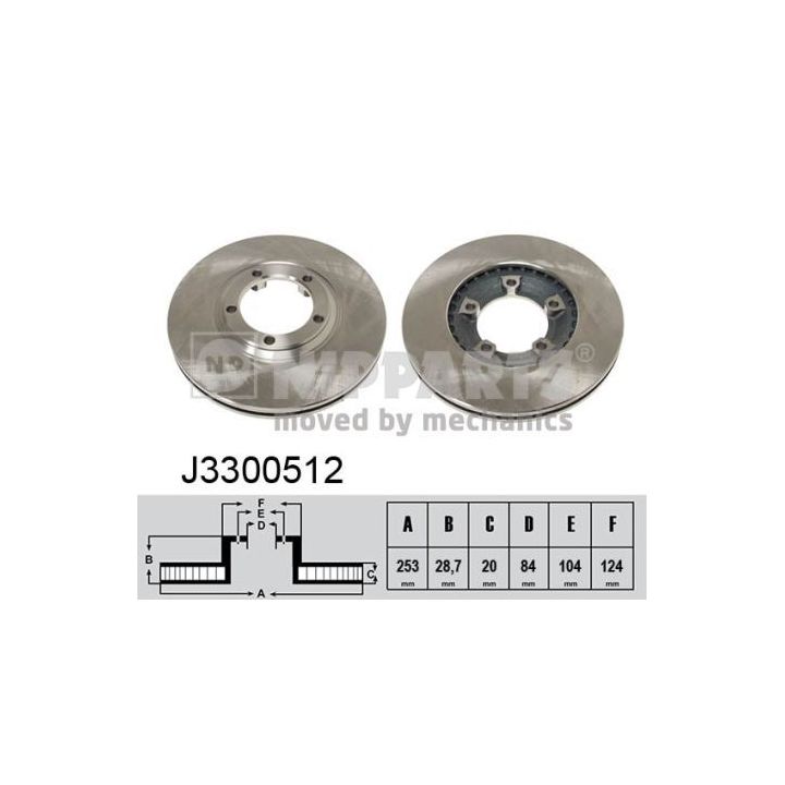 Stabdžių diskas NIPPARTS J3300512