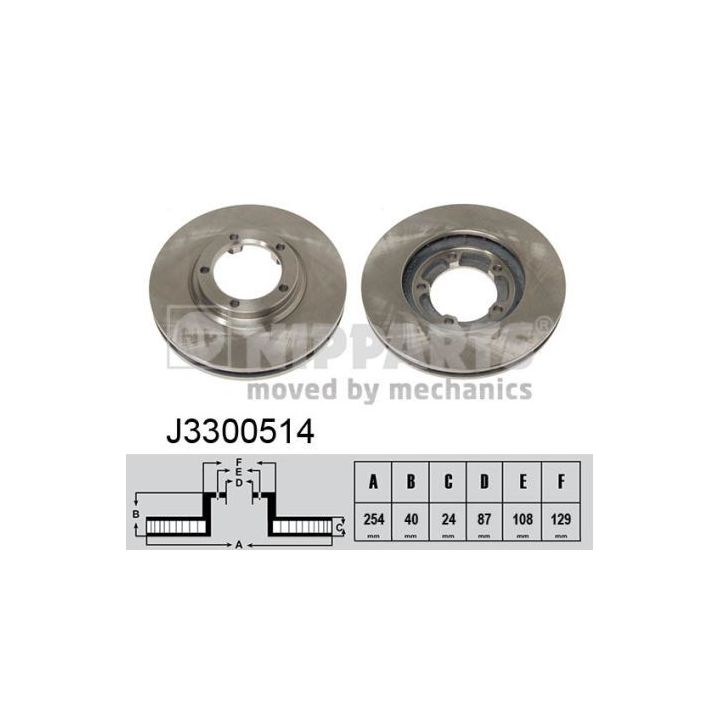 Stabdžių diskas NIPPARTS J3300514