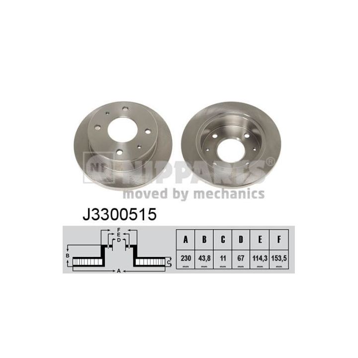 Stabdžių diskas NIPPARTS J3300515