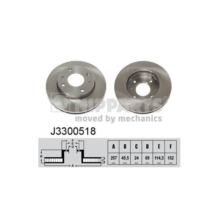 Stabdžių diskas NIPPARTS J3300518