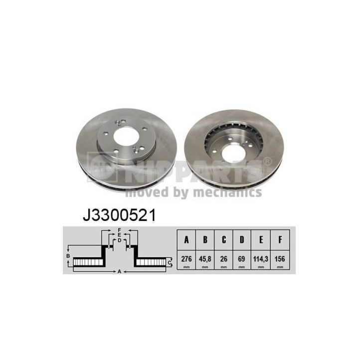 Stabdžių diskas NIPPARTS J3300521
