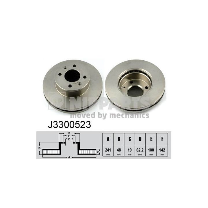 Stabdžių diskas NIPPARTS J3300523
