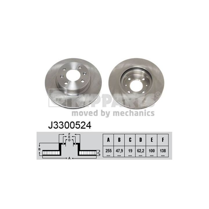 Stabdžių diskas NIPPARTS J3300524