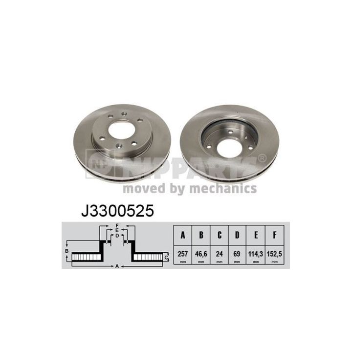 Stabdžių diskas NIPPARTS J3300525