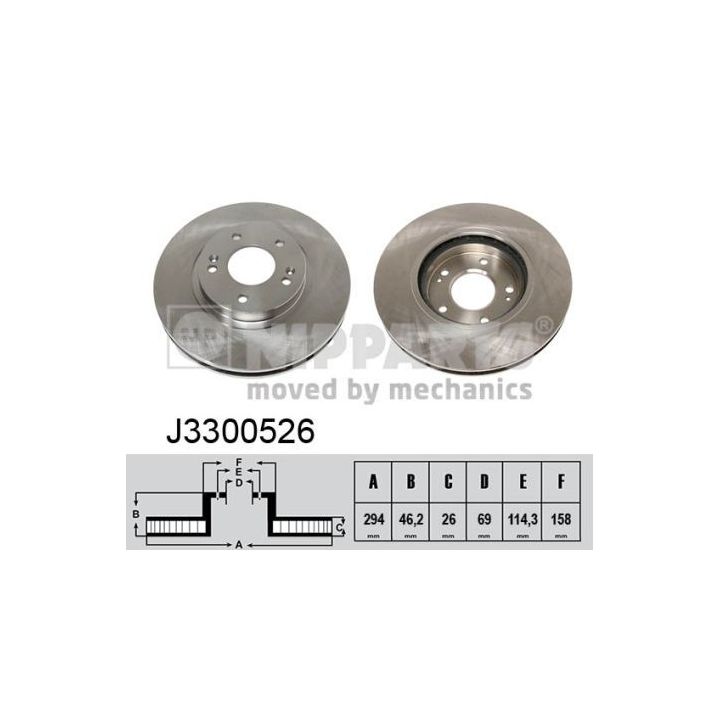 Stabdžių diskas NIPPARTS J3300526