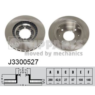 Stabdžių diskas NIPPARTS J3300527