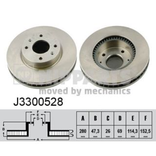 Stabdžių diskas NIPPARTS J3300528