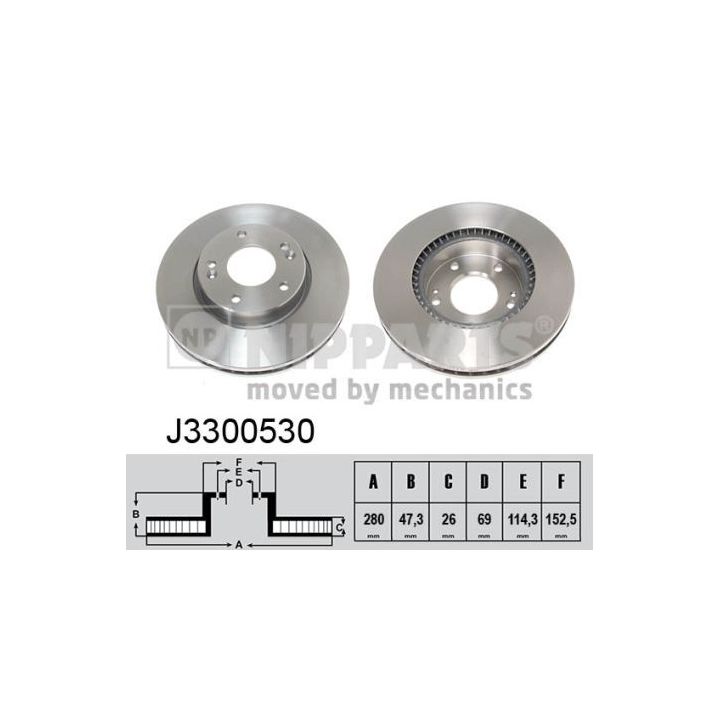 Stabdžių diskas NIPPARTS J3300530