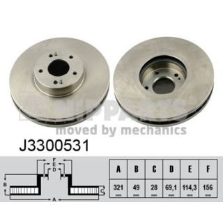 Stabdžių diskas NIPPARTS J3300531