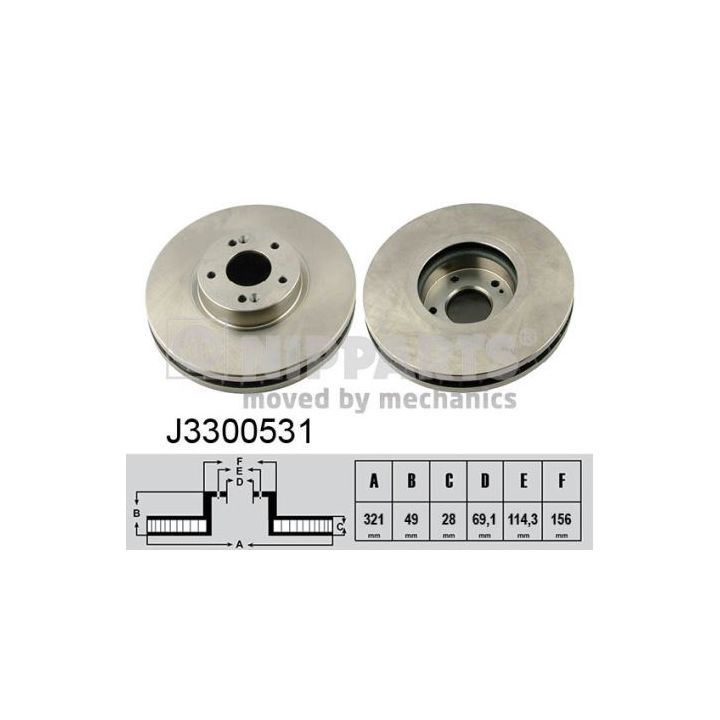 Stabdžių diskas NIPPARTS J3300531
