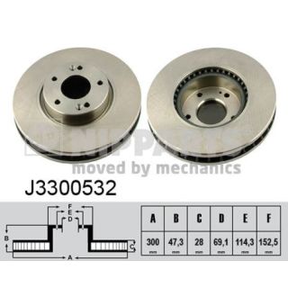Stabdžių diskas NIPPARTS J3300532